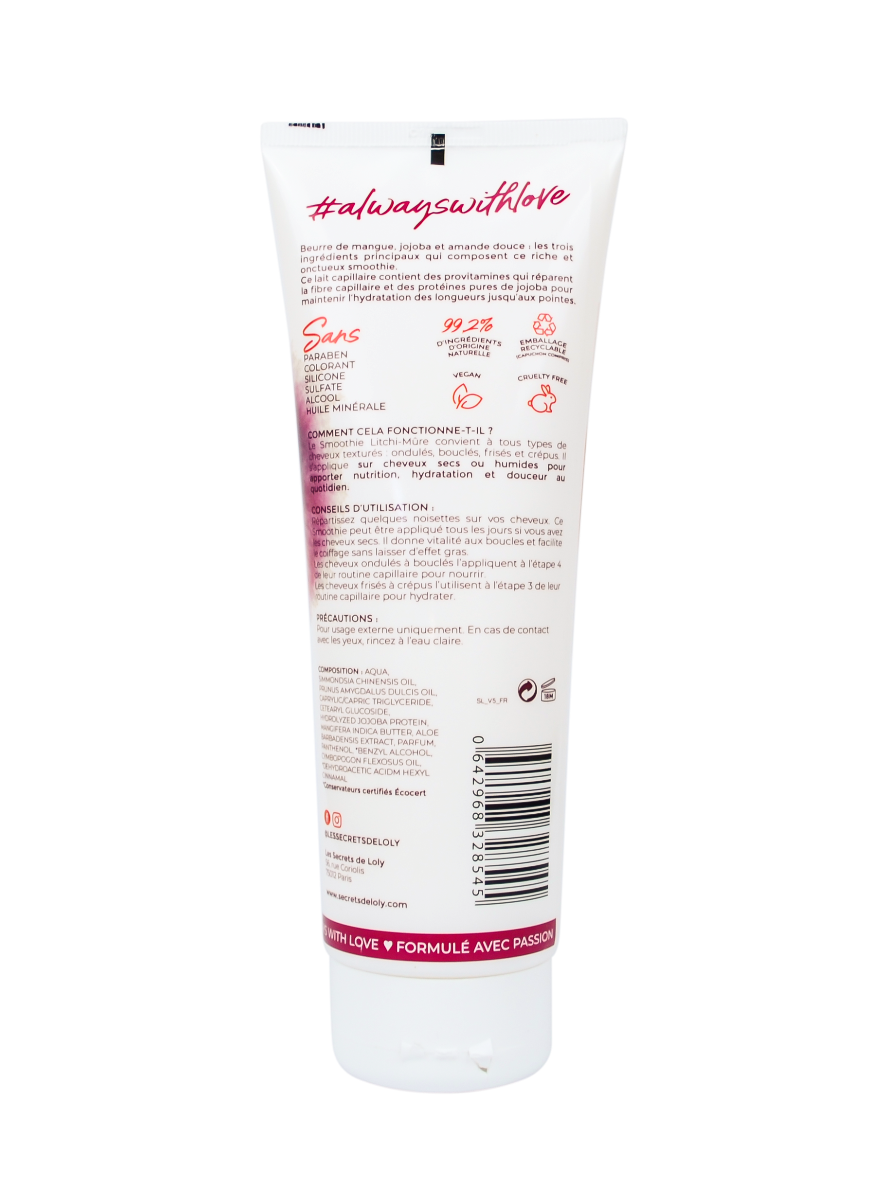 smoothie litchi mure les secrets de loly